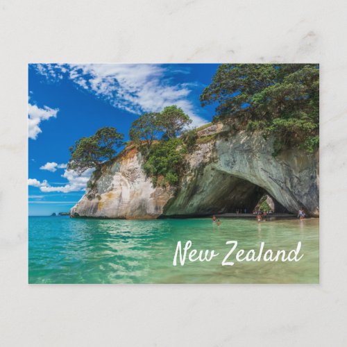 Cathedral Cove New Zealand Beach Postcard