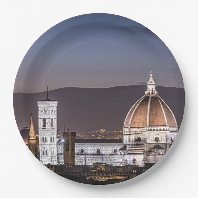 Cathedral - Florance Italy Paper Plates (Front)