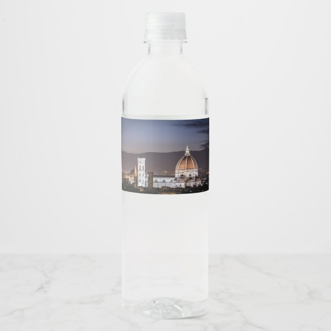 Cathedral - Florance Italy Water Bottle Label (Front)