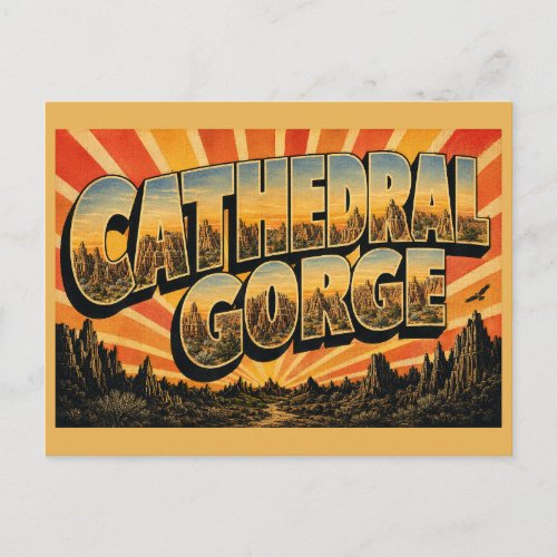 Cathedral Gorge Nevada Slot Canyons Clay Spires Postcard