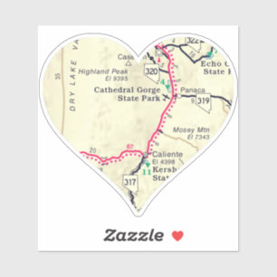 Cathedral Gorge State Park Map Sticker