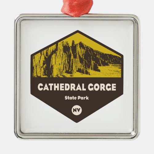 Cathedral Gorge State Park Metal Ornament