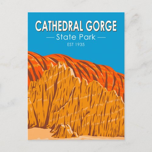 Cathedral Gorge State Park Nevada Vintage Postcard