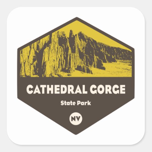 Cathedral Gorge State Park Square Sticker