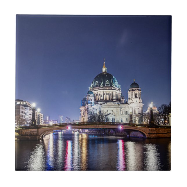 Cathedral in Berlin, Germany Ceramic Tile (Front)
