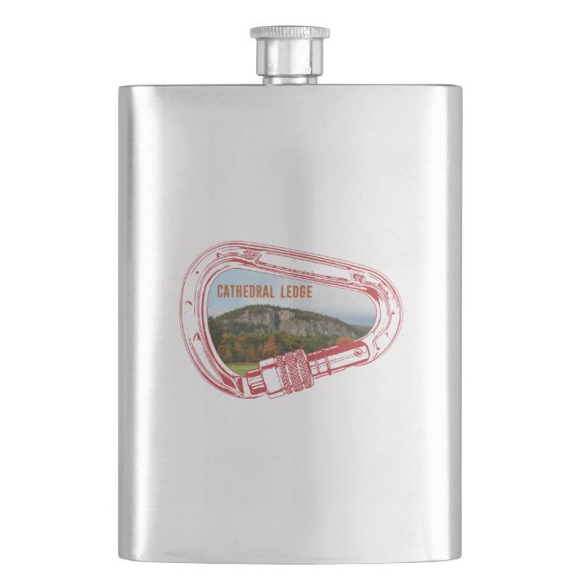 Cathedral Ledge Climbing Carabiner Flask (Front)