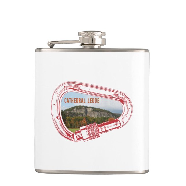 Cathedral Ledge Climbing Carabiner Flask (Front)