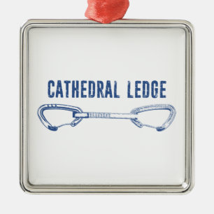 Cathedral Ledge Climbing Quickdraw Metal Ornament