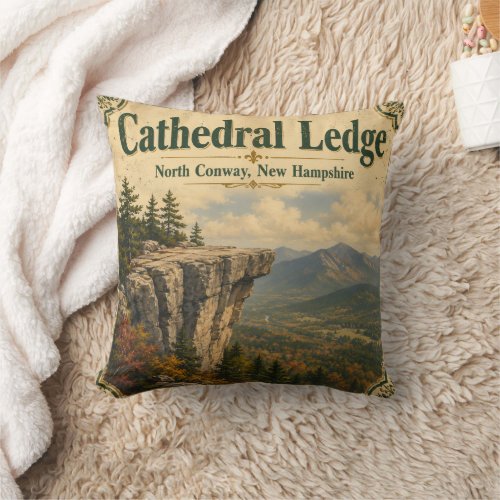Cathedral Ledge North Conway New Hampshire Throw Pillow