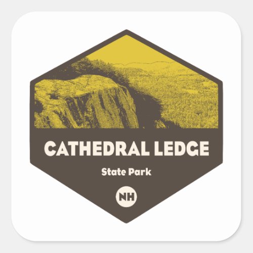 Cathedral Ledge State Park New Hampshire Square Sticker