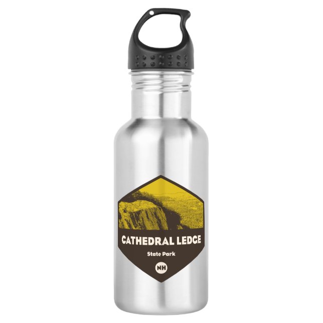 Cathedral Ledge State Park New Hampshire Stainless Steel Water Bottle (Front)
