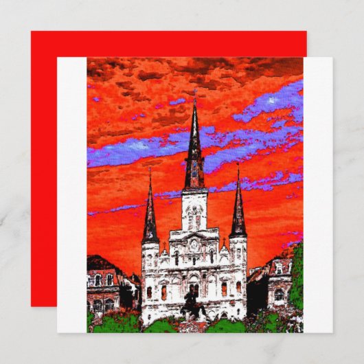 Cathedral, New Orleans, Fauvist Colors (Front/Back)