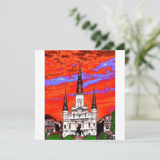 Cathedral, New Orleans, Fauvist Colors (Standing Front)
