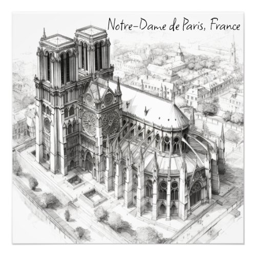 Cathedral Notre_Dame de Paris France Photo Print