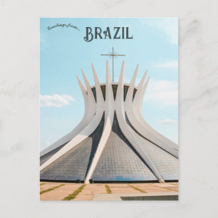 Cathedral of Brasília in Brazil Postcard