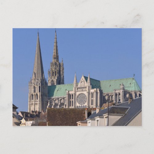 Cathedral of Chartres in France Postcard