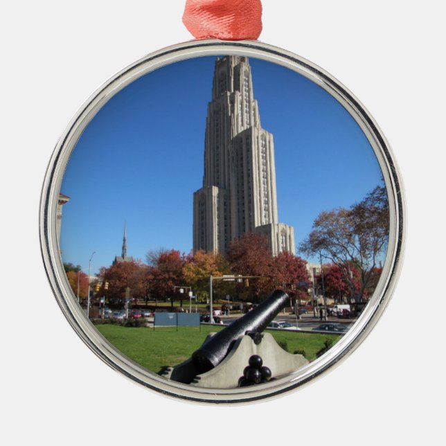 Cathedral of Learning University of Pittsburgh Metal Ornament (Front)