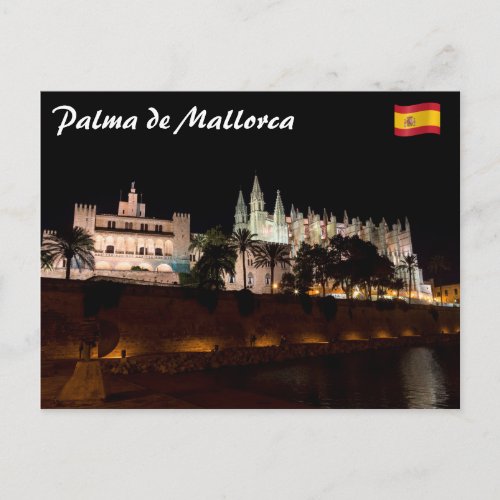 Cathedral of Palma de Mallorca  Almudaina Palace Postcard