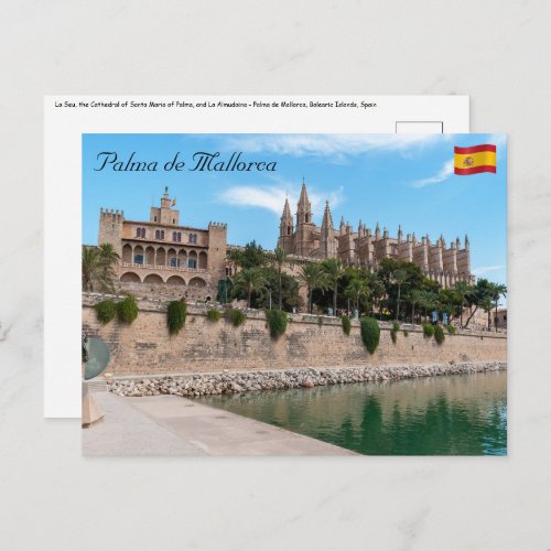 Cathedral of Palma de Mallorca and Almudaina Postcard