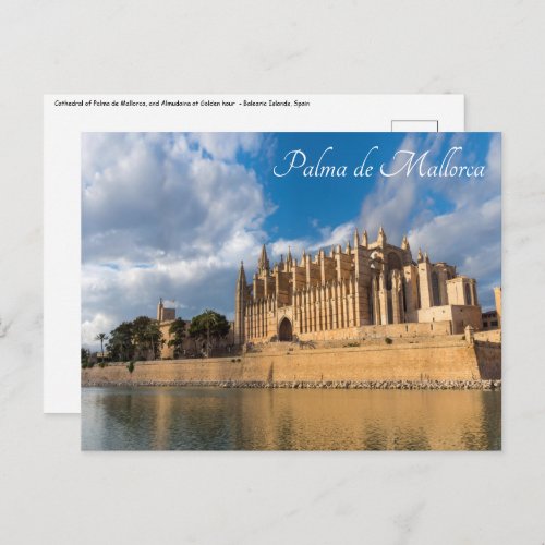 Cathedral of Palma de Mallorca at Golden hour Postcard