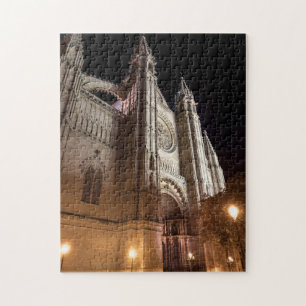 Cathedral of Palma de Mallorca at night - Spain Jigsaw Puzzle