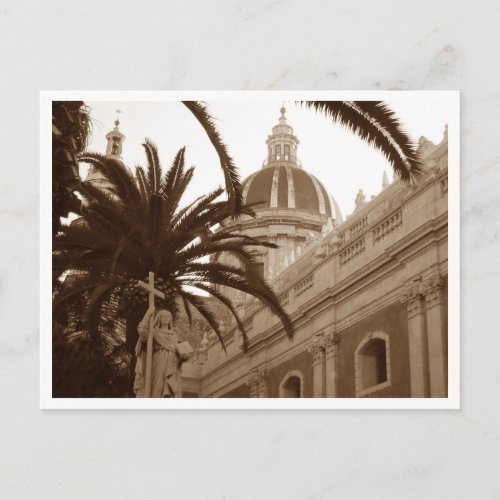 Cathedral of Saint Agata in Catania Sicily Italy Postcard