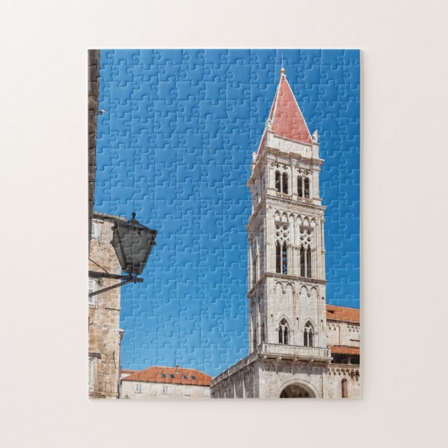 Cathedral of St Lawrence tower inTrogir - Croatia Jigsaw Puzzle (Vertical)
