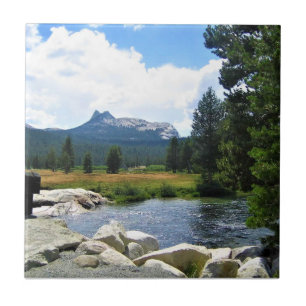 Cathedral Peak in Tuolumne Meadows, Yosemite, CA Ceramic Tile