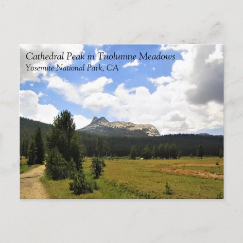 Cathedral Peak in Tuolumne Meadows Yosemite CA P Postcard