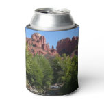 Cathedral Rock and Stream in Sedona Arizona Can Cooler