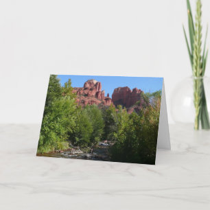 Cathedral Rock and Stream in Sedona Arizona Card