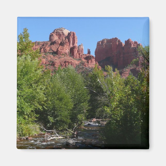 Cathedral Rock and Stream in Sedona Arizona Magnet (Front)