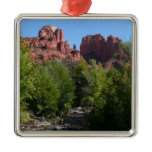 Cathedral Rock and Stream in Sedona Arizona Metal Ornament