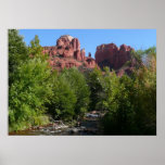 Cathedral Rock and Stream in Sedona Arizona Poster