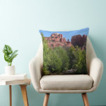 Cathedral Rock and Stream in Sedona Arizona Throw Pillow