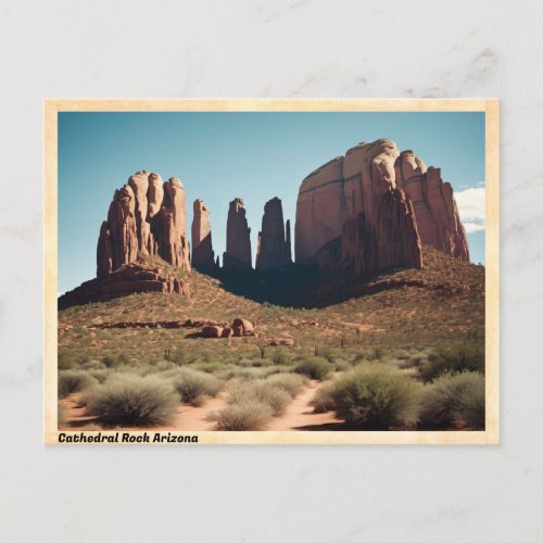 Cathedral Rock Arizona Vintage Travel Postcard