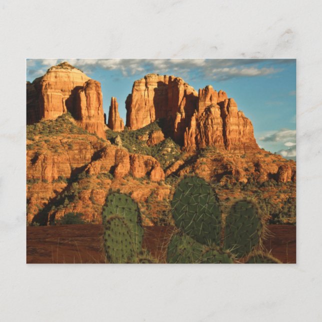 Cathedral Rock at Sunset from Secret Canyon Postcard (Front)