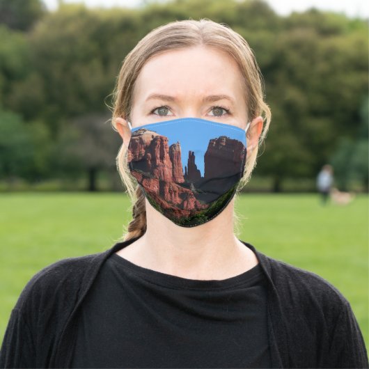 Cathedral Rock in Sedona Arizona Monument Adult Cloth Face Mask (Outside)