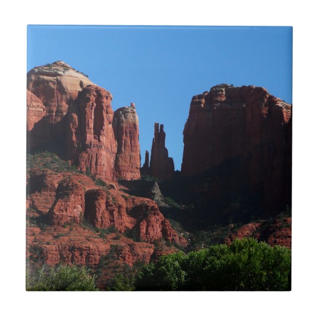 Cathedral Rock in Sedona Arizona Monument Ceramic Tile (Front)