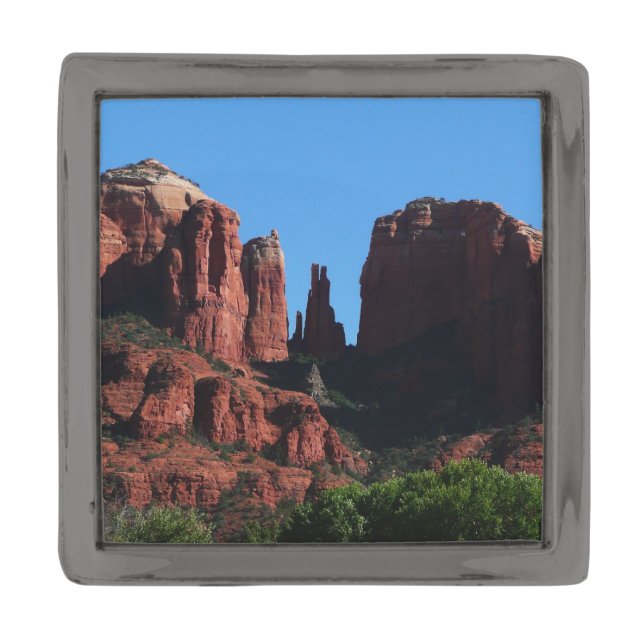 Cathedral Rock in Sedona Arizona Monument Gunmetal Finish Lapel Pin (Front)