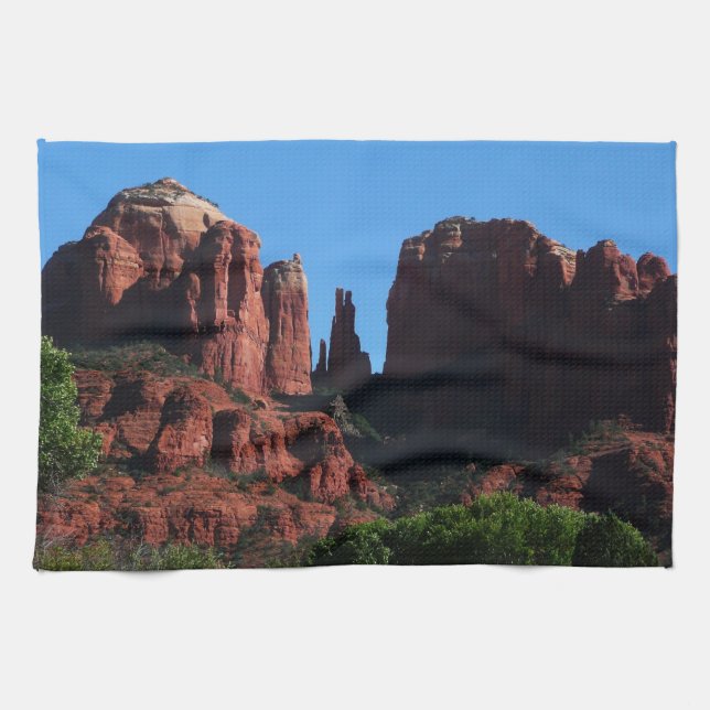 Cathedral Rock in Sedona Arizona Monument Kitchen Towel (Horizontal)
