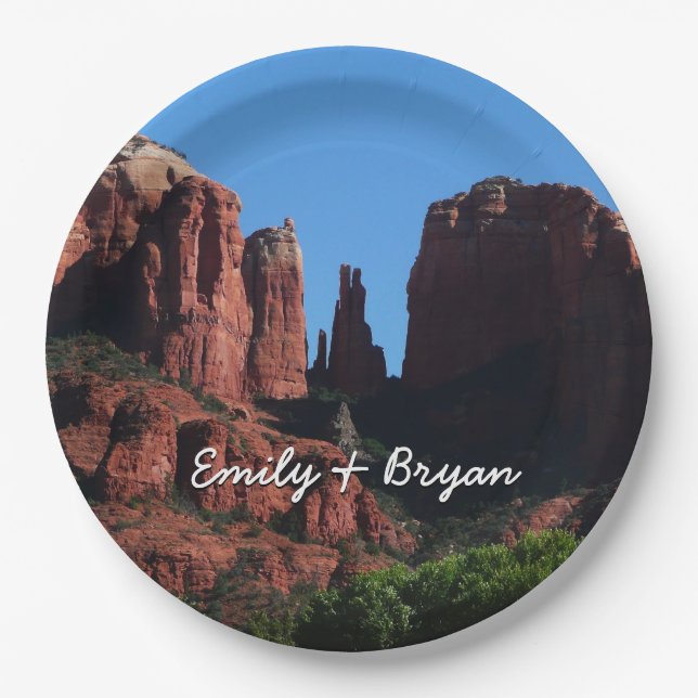 Cathedral Rock in Sedona Arizona Monument Paper Plates (Front)