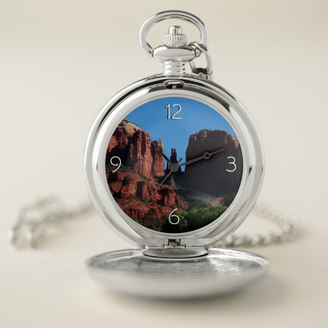 Cathedral Rock in Sedona Arizona Monument Pocket Watch (Inside)