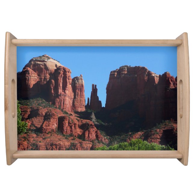 Cathedral Rock in Sedona Arizona Monument Serving Tray (Front)