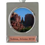 Cathedral Rock in Sedona Arizona Monument Silver Plated Banner Ornament