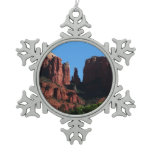 Cathedral Rock in Sedona Arizona Monument Snowflake Pewter Christmas Ornament