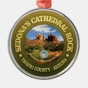 Cathedral Rock (rd) Metal Ornament