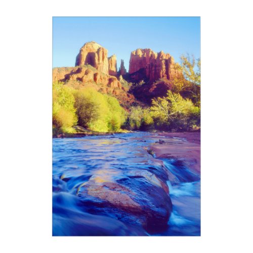 Cathedral Rock reflecting in Oak Creek Arizona Acrylic Print
