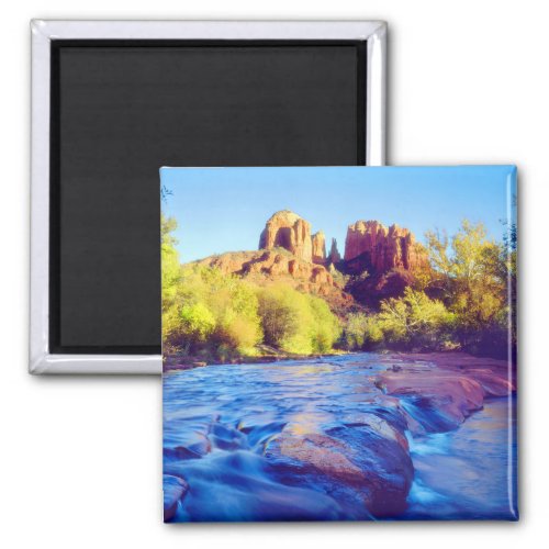 Cathedral Rock reflecting in Oak Creek Arizona Magnet