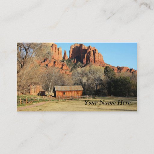 Customizable Cathedral Rock Scene Business Card Templates